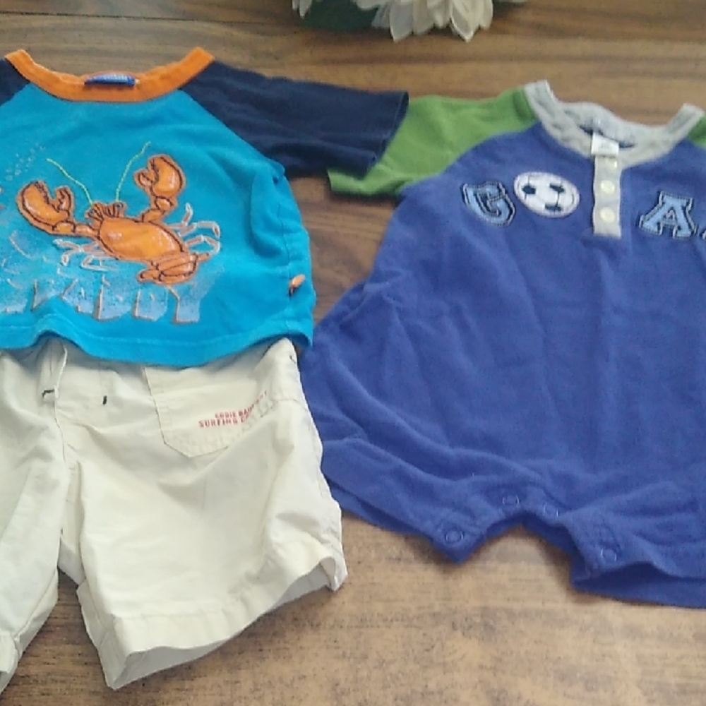 Carter's Vibrant Blue and Orange Short Sleeve Tee